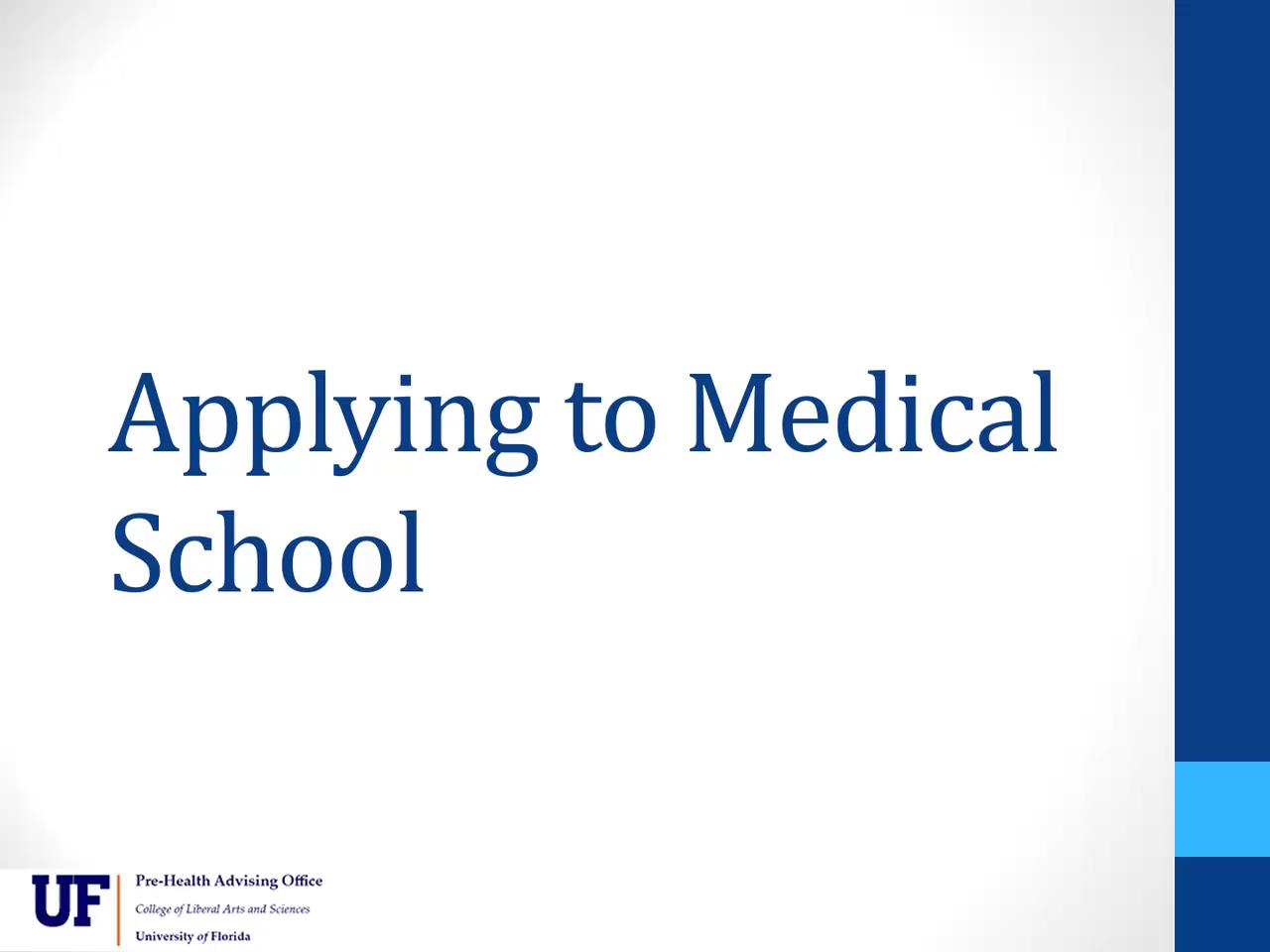 Applying to Medical School